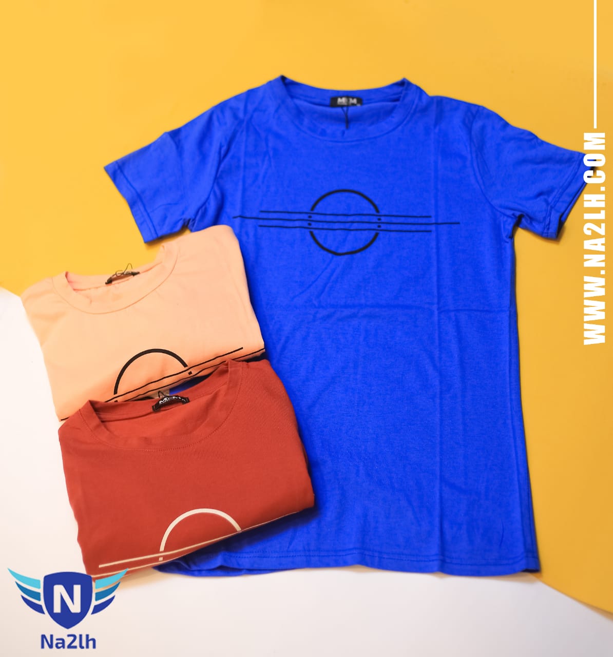 تيشرت قطن برقبة دائرية